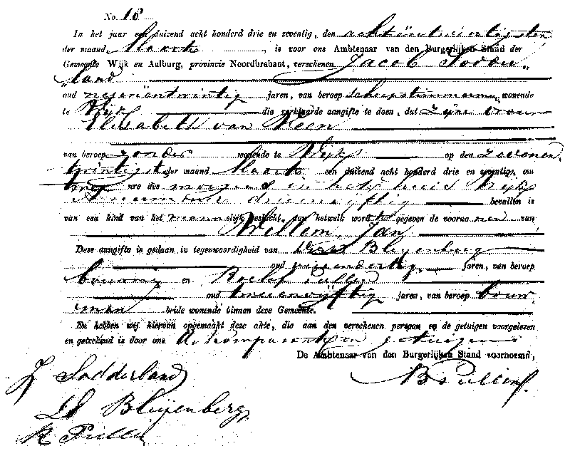 18730328 geb akte 18 Willem J zv J Sodderland - E v Veen